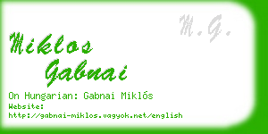 miklos gabnai business card